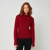 boutique en ligne Nouveau ❤️ IN EXTENSO Pull Col Roulé Rouge Bordeaux Femme 😍 13