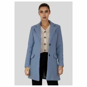 Service Clients Dédié Grosses soldes ❤️ Kebello Manteau Droit BoutonnéFemme 🌟 16