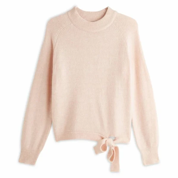 magasin en ligne france Les meilleures critiques de 👏 IN EXTENSO Pull Noué Col Montant Rose Femme ⭐ 4