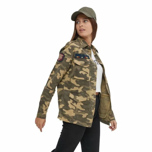 boutique en ligne Grosses soldes 🧨 VONDUTCH Veste Femme Coupe Militaire Avec Poches Bomb 🎉 1