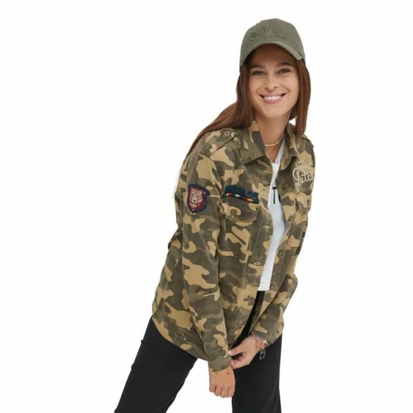 boutique en ligne Grosses soldes 🧨 VONDUTCH Veste Femme Coupe Militaire Avec Poches Bomb 🎉 4