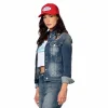 Les meilleures critiques de ✨ VONDUTCH Veste Denim Femme écussons Et Drapeau USA Brodé Au Dos Tracy 🛒 Couleurs variées 13