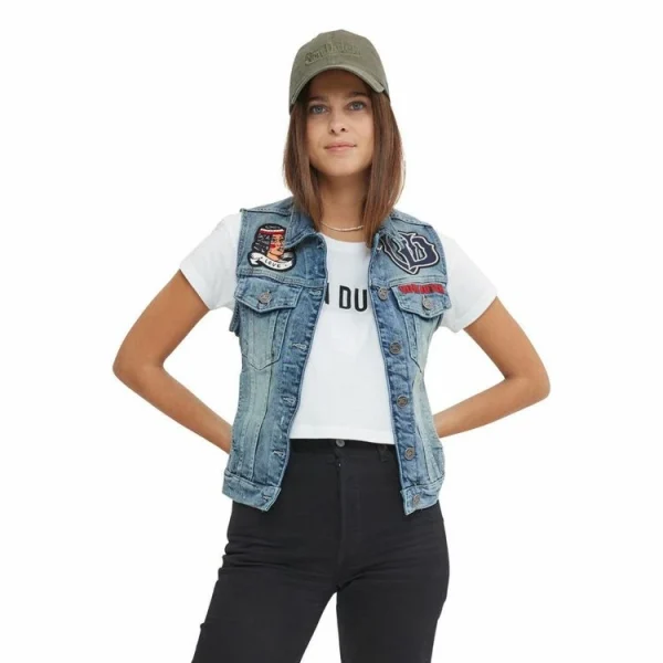 guranteed de qualité Offres 😉 VONDUTCH Veste Jean’s Femme Sans Manches Nash ✔️ 1