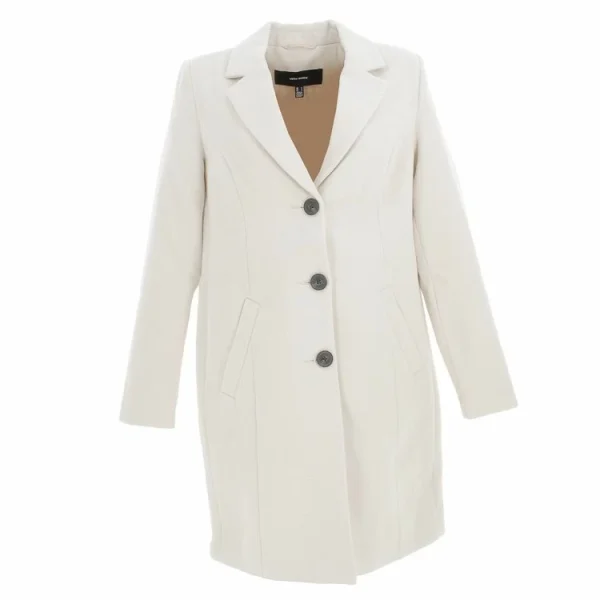 luxe soldes Bon marché 😀 Vero Moda Manteau Vero Moda Vmcalacindy Aw22 🧥 Coat Ga Boos Blanc 7-382 😉 1