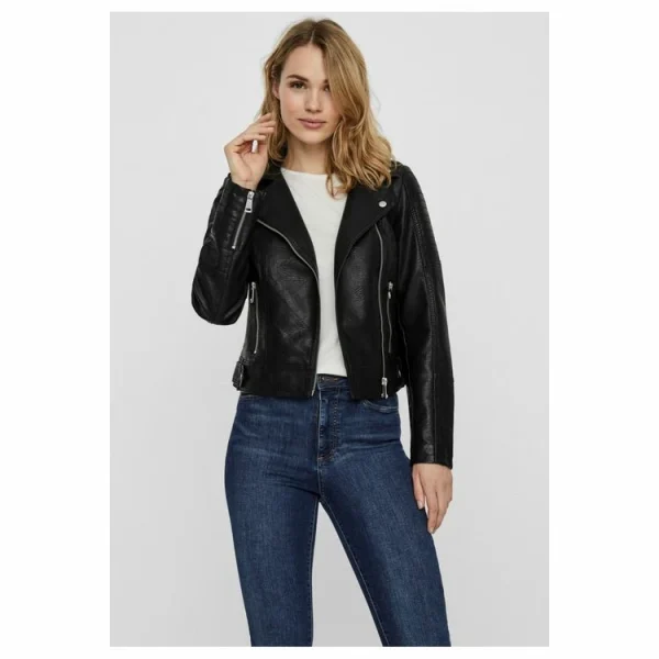 magasins pas chers Bon marché ⭐ Vero Moda Blouson Court En SimiliFemme 🔔 1