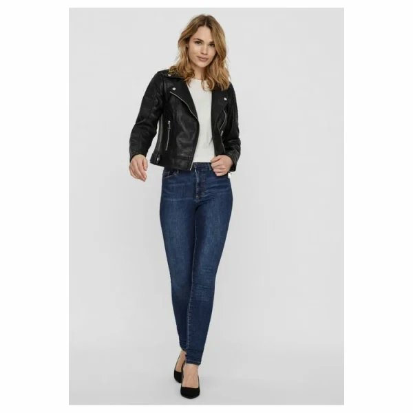 magasins pas chers Bon marché ⭐ Vero Moda Blouson Court En SimiliFemme 🔔 3