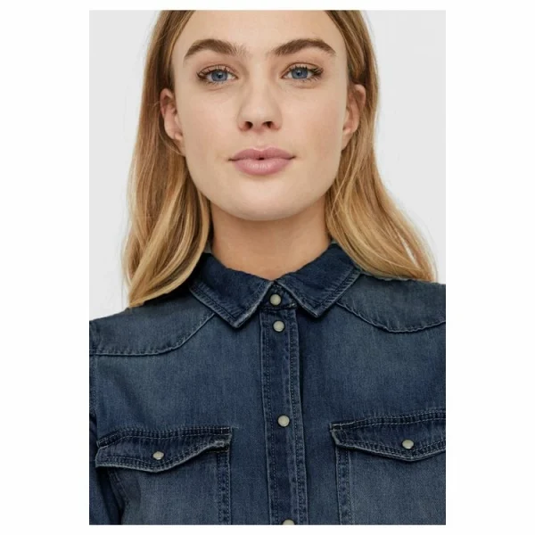 Distributeur Officiel Meilleure vente 🌟 Vero Moda Chemise En 👖 JeansFemme 👏 4