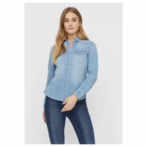 Distributeur Officiel Meilleure vente 🌟 Vero Moda Chemise En 👖 JeansFemme 👏 14