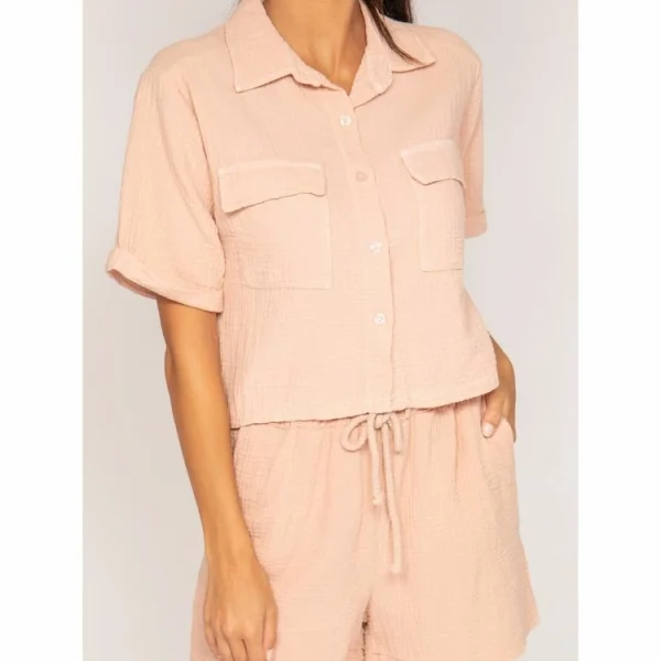 grande popularité Bon marché ⌛ Ritchie Chemise Courte Gaze De Coton Oralia ❤️ 7