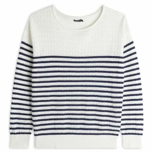 Livraison Standard/Rapide Tout neuf 🔔 IN EXTENSO Pull Marinière Col Bateau Femme 👏 9