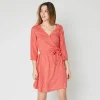 Tout neuf 🌟 IN EXTENSO Robe Courte Cache Coeur Rose Femme 💯 Meilleur Service 5