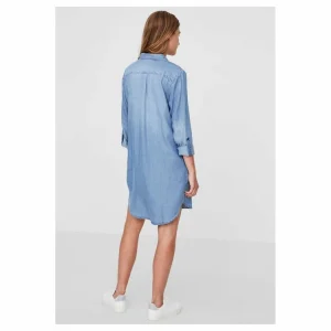 livraison la plus rapide Bon marché 🤩 Vero Moda Robe Courte En JeanFemme ❤️ 12