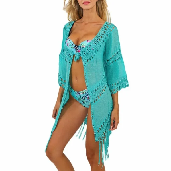 Remise ⭐ LES PETITES BOMBES Tunique De Plage Tendance Helena Turquoise 🧨 Top ventes 1