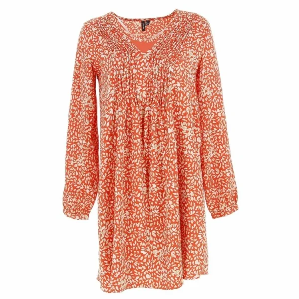 livraison la plus rapide De gros 👏 Vero Moda Robe Vero Moda Vmjloe L/s Short 👗 Dress Wcn Btq Ga Rouge 7-382 🧨 1