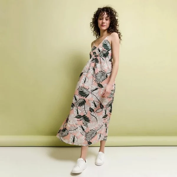 soldes pas cher Tout neuf 🛒 No Name Robe Longue Tropicale Rose 🛒 1