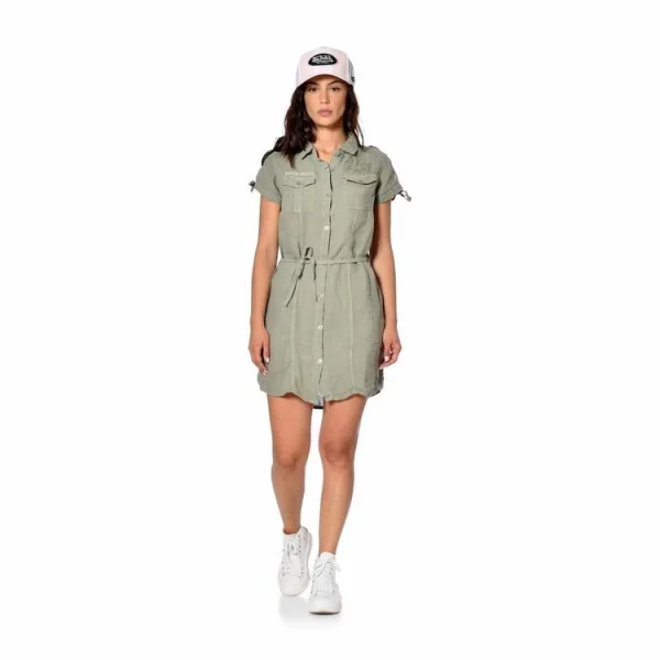 marque pas cher en ligne Meilleure vente 🥰 VONDUTCH Robe En Lin Manches Courtes Et Broderies Beverly ✨ 1