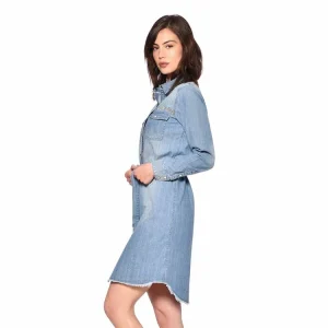 De gros ⭐ VONDUTCH Robe Denim Manches Longues Jukebox 🎉 marque pas cher 7