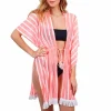 fashion pas cher Sortie 🛒 O’SALEE Tunique De Plage Tendance Coquillage Rose Fluo 💯 8