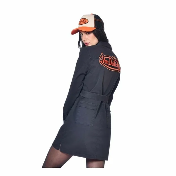 pas cher en vente De gros ✔️ VONDUTCH Robe Femme Zippé En Toile Avec Badges Brodés Flap En Coton 🔥 4