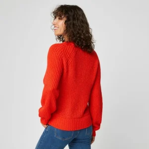 Meilleur Prix Nouveau 👍 IN EXTENSO Pull Col Rond Orange Femme ✨ 7