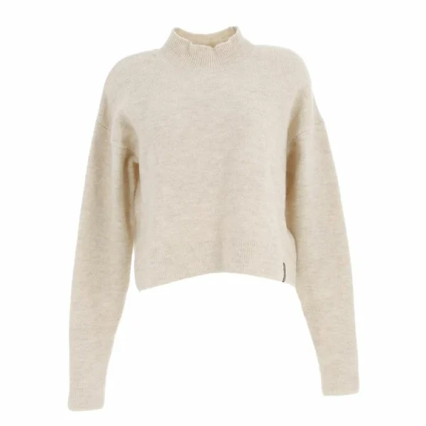 Meilleure affaire 🔔 SUPERDRY Pull Fin Superdry Vintage Essential Mock Neck Ecru Beige 7-338 🔔 SOLDES TOUT À 1