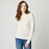 mode tendance Vente flash 👍 IN EXTENSO Pull Col Rond écru Femme 😉 11