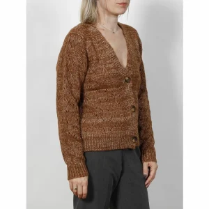 Pas Cher soldes France Sortie 🔥 Vero Moda Gilets Vestes Mailles Vero Moda Vmvichylurex Ls Pattern Cardigan Fr Marron 7-289 🤩 9