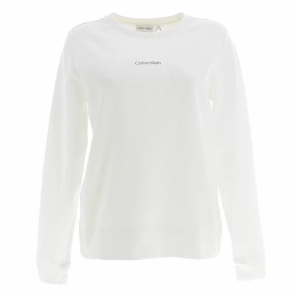 Meilleure vente 💯 Calvin Klein Sweat Calvin Klein Micro Logo Ess Sweatshirt Blanc 7-627 🔥 fashioniable 1